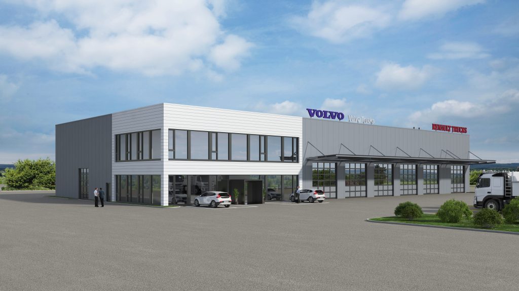 baustart-fuer-neues-truck-center-der volvo group schweiz tir-transnews