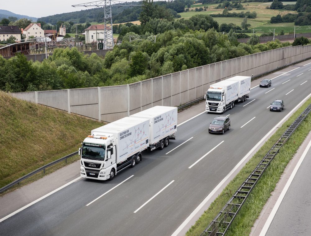 MAN DB Schenker TGX Platooning TIR transNews