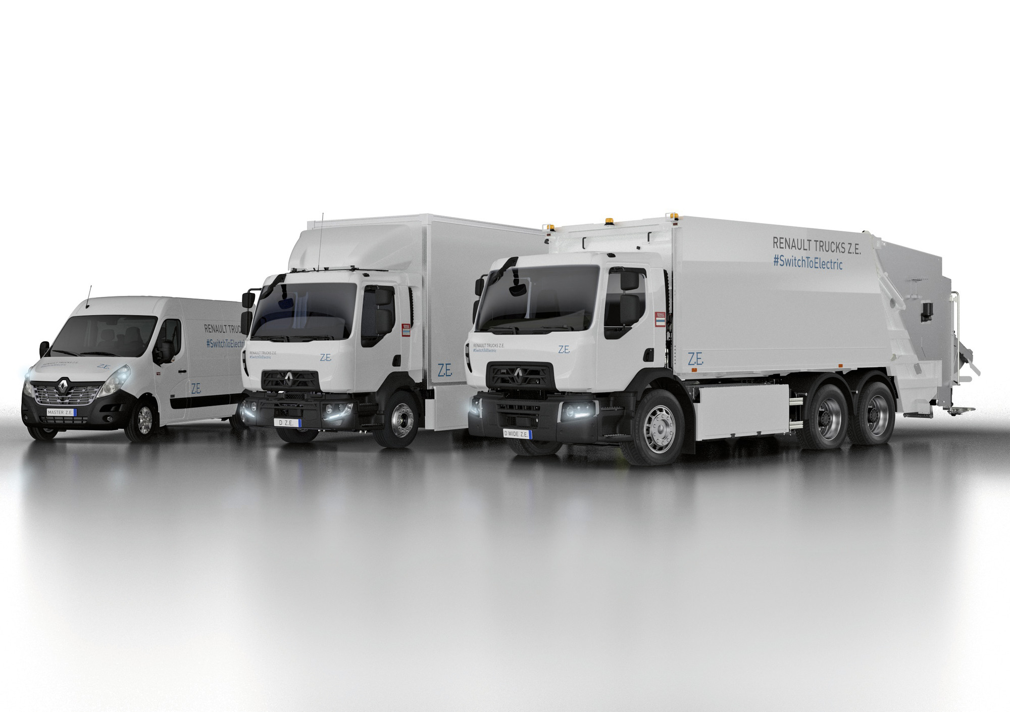 Elektro-LKW Renault Trucks D Wide Z.E. E-Lieferwagen Master Z.E. TIR transNews