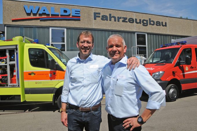 <li class="artikel_legende">Geschäftsführer Guido Walde (l.) und Betriebsleiter Michael Oesch freuen sich über die neue Partnerschaft.</li> 