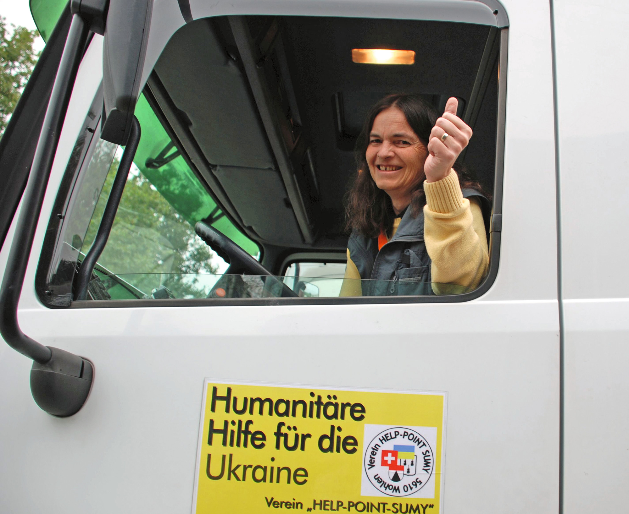 Konvoileiterin Beatrice Portmann Verein Help-Point Sumy Ukraine TIR transNews