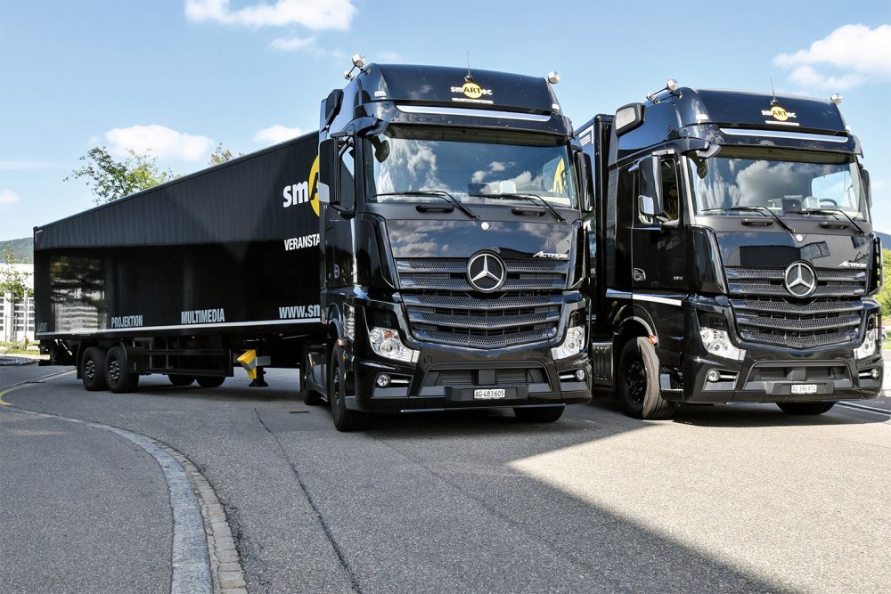 Mercedes-Benz Actros smARTec Veranstaltungstechnik AG TIR transNews