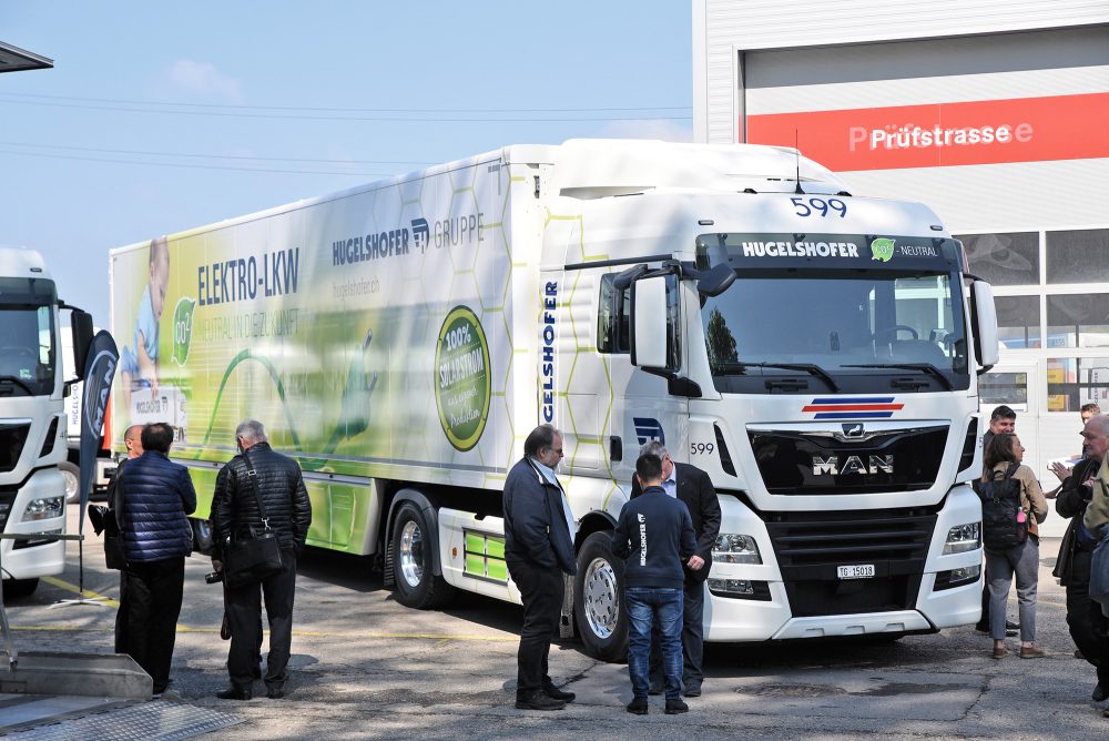 Elektro-LKW Hugelshofer Logistik Ceekon Post MAN TIR transNews