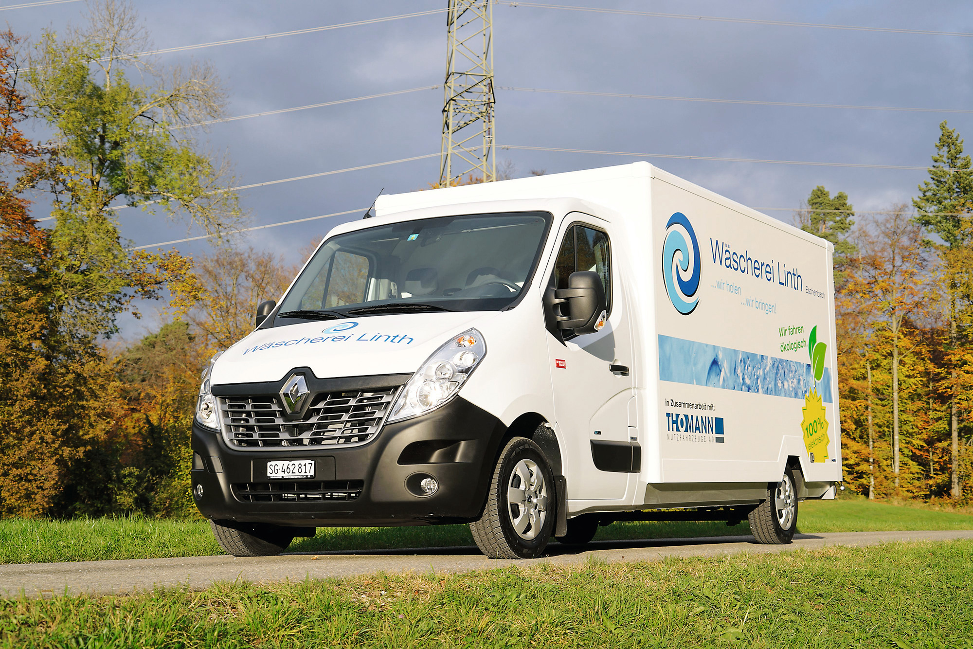 Renault Master Z.E. Wäscherei Linth TIR transNews