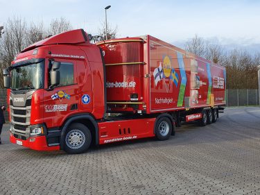 Scania R 450 Hybrid Oberleitungs-LKWr Spedition Bode TIR transNews