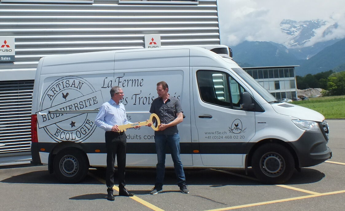 Mercedes-Benz eSprinter elektrische Kühlfahrzeuge Ferme des Trois Épis Larag Echandes TIR transNews