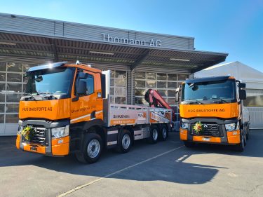 Hug Baustoffe AG Renault Trucks TIR transNews