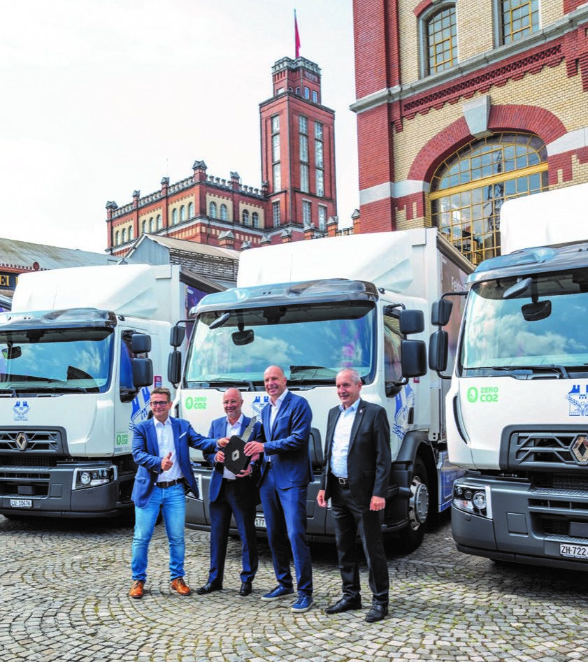 Feldschlösschen-Logistik Renault Trucks 20 E-LKW TIR transNews