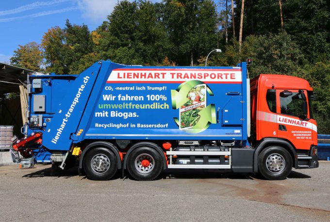 Biogas-Antrieb Scania Lienhart Transporte AG Basersdorf TIR transNews