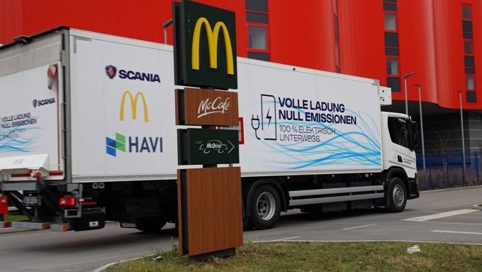 Scania E-Lkw Havi McDonald's TIR transNews