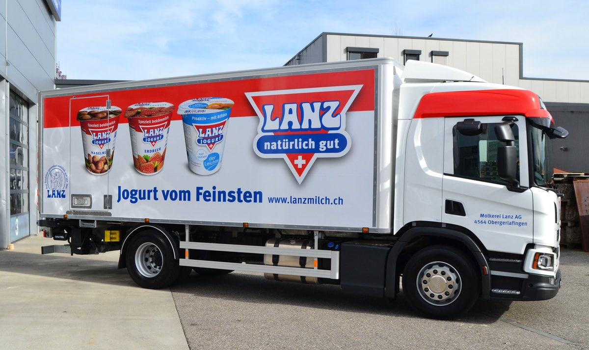 Molkerei Lanz frisch aus der Region Scania TIR transNews