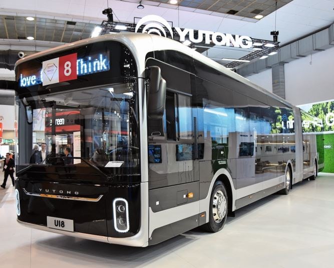 In Europa wird der Elektro-Busmarkt inzwischen von chinesischen Herstellern dominiert, allen voran von Yutong. (Quelle Chatrou)