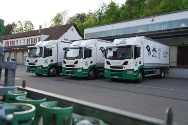 Drei Scania Brauerei Falken AG TIR transNews